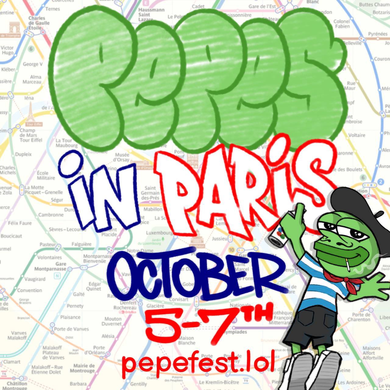 „Pepefest präsentiert: Pepes in Paris – Eine Verschmelzung von digitaler und physischer Pepe-Kunst“