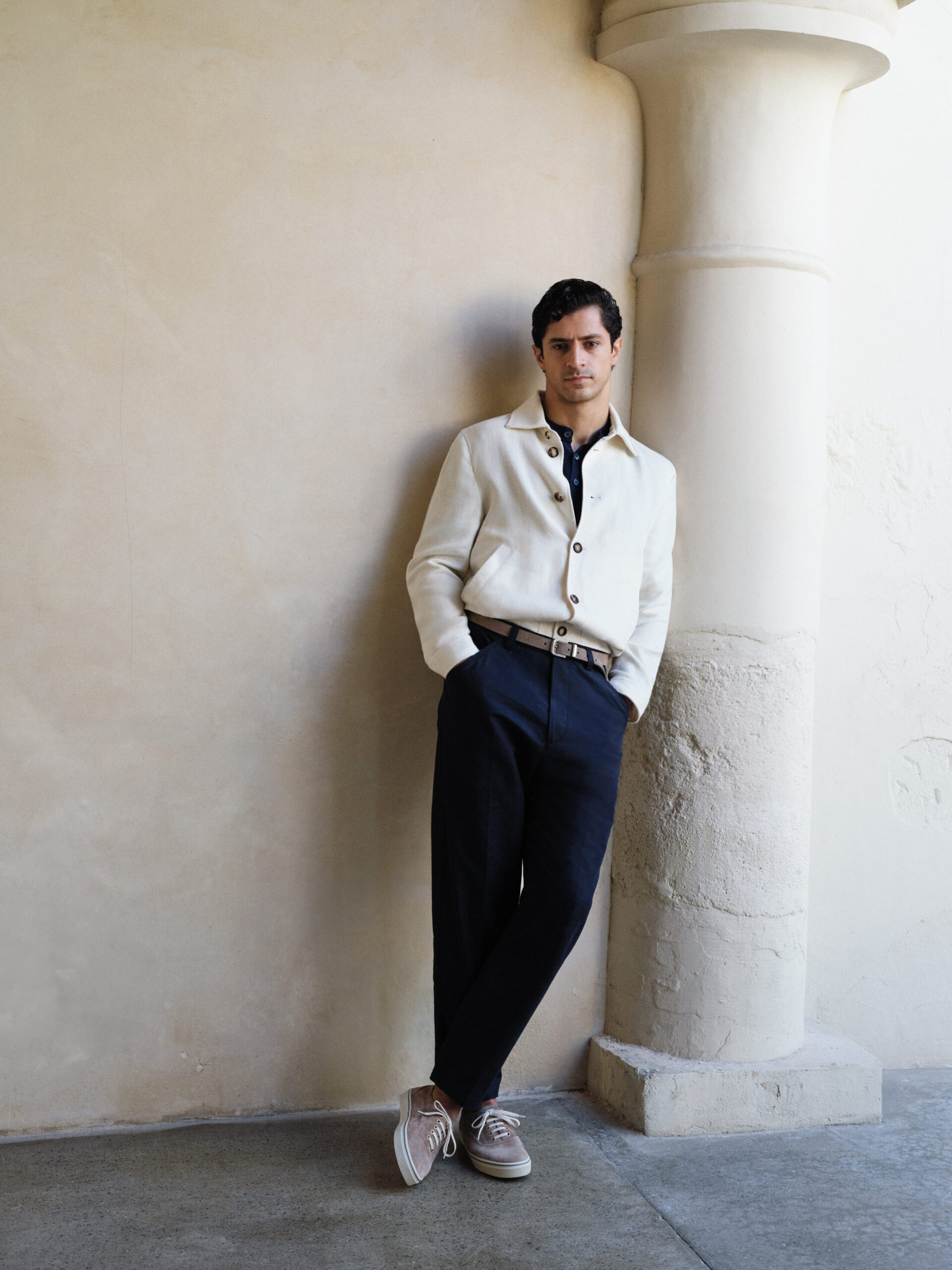 Editorial modest fashion silhouette