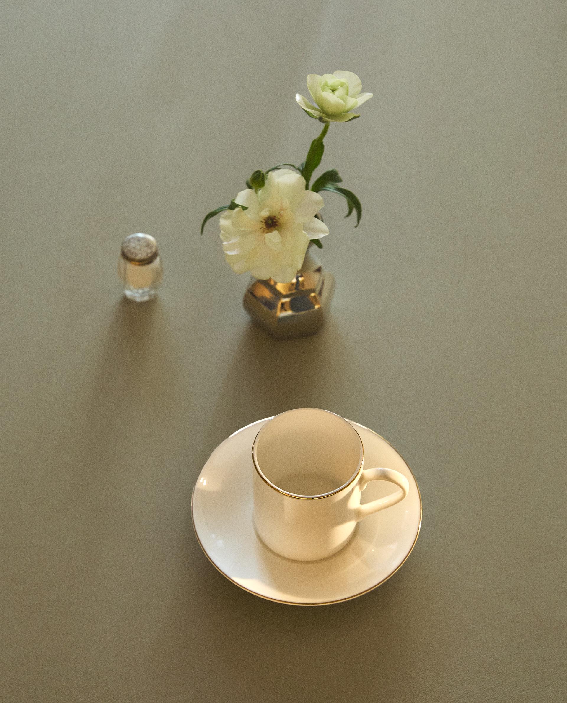 Zara Home gold bone china coffee cup under 100 AED Dubai