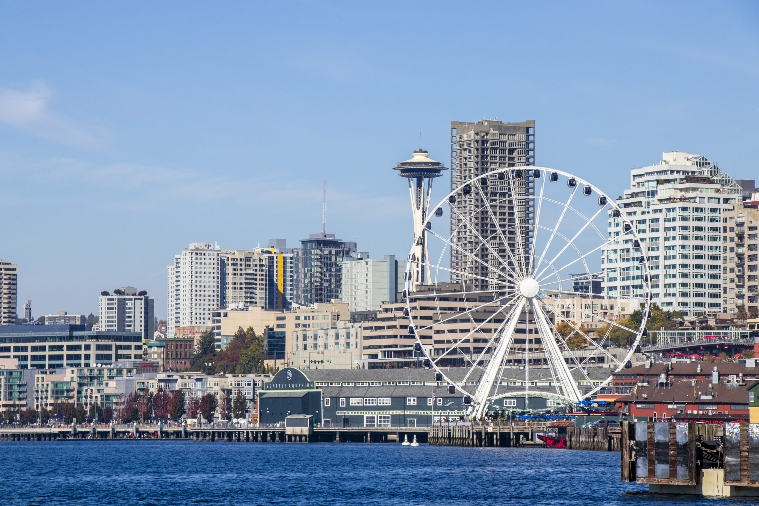 Seattle Great Wheel on the waterfront