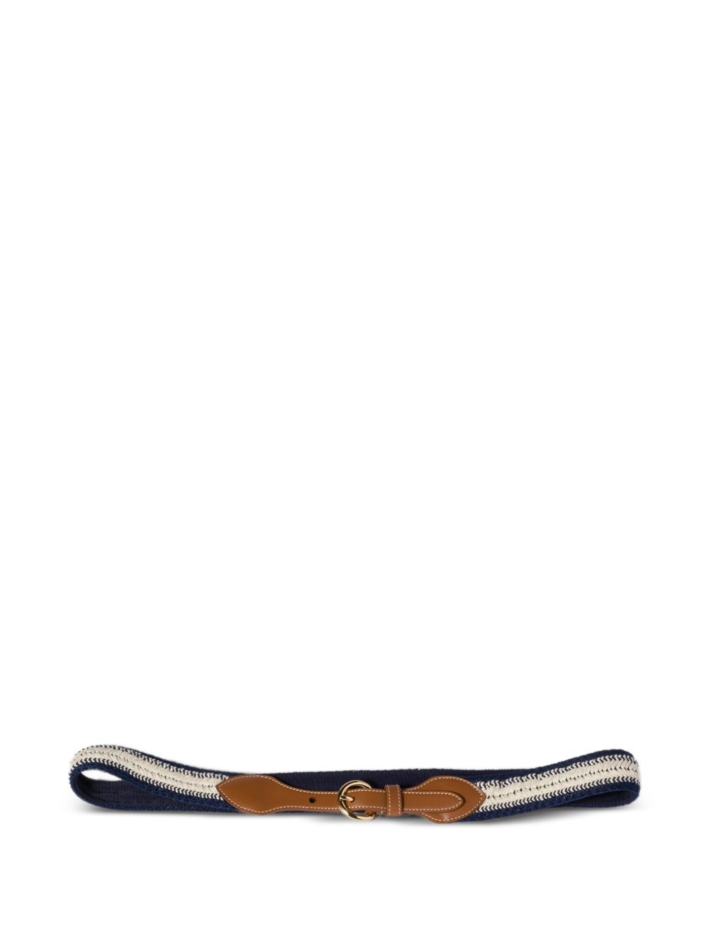 Miu Miu crochet belt in leather and cotton