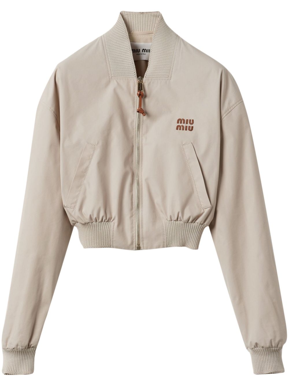 Miu Miu Panama Cropped Bomber Jacket