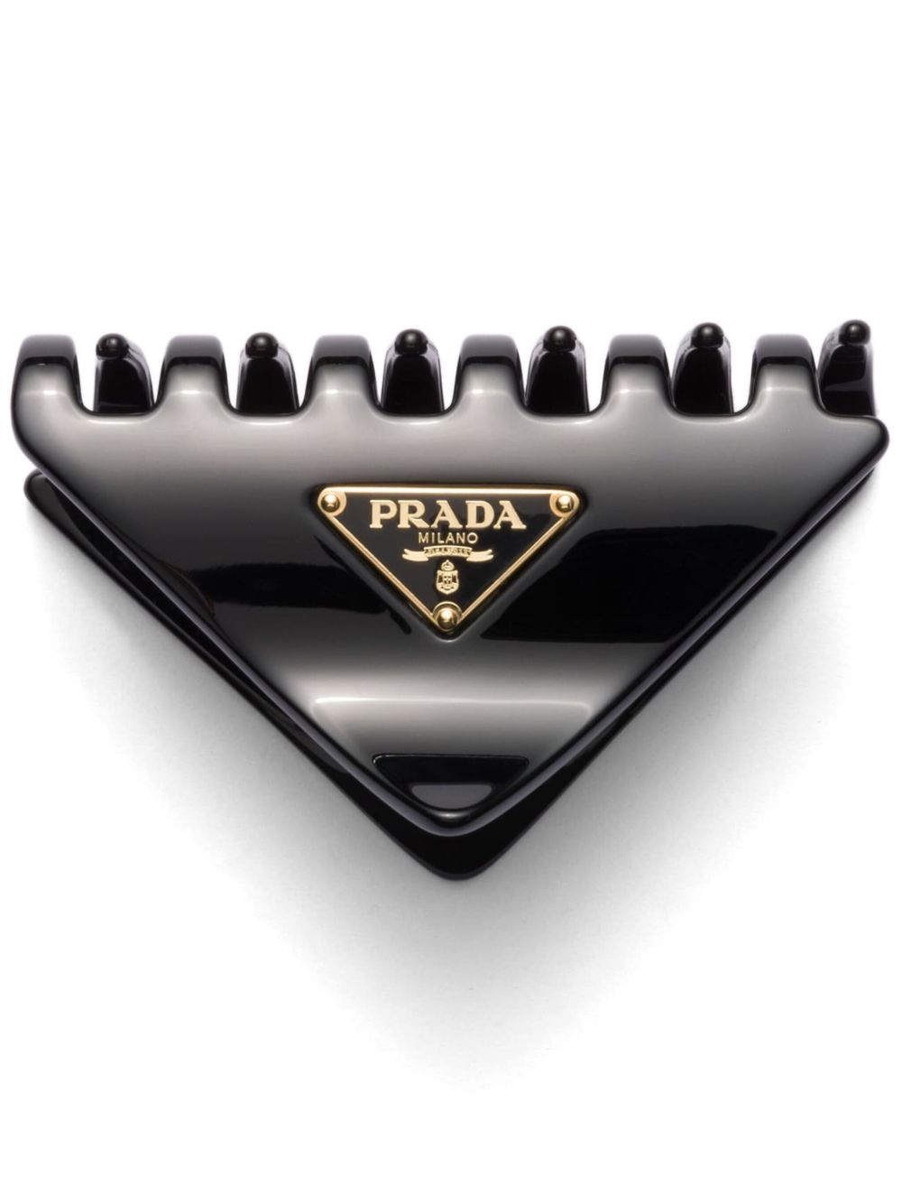 Prada Hair Clip with Logo Plaque