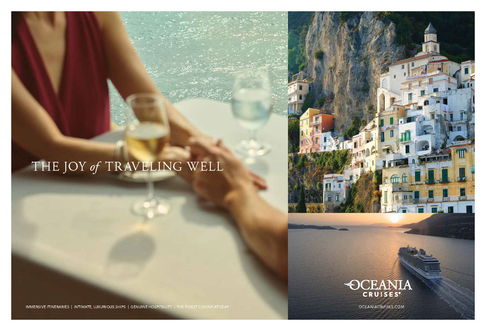 Boutique luxury atmosphere aboard Oceania Aurelia