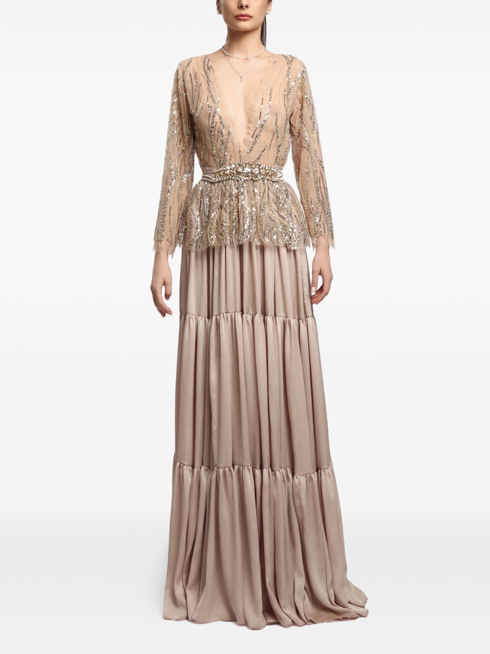 MIAU by Clara Rotescu Amman crystal maxi dress for Eid in Dubai