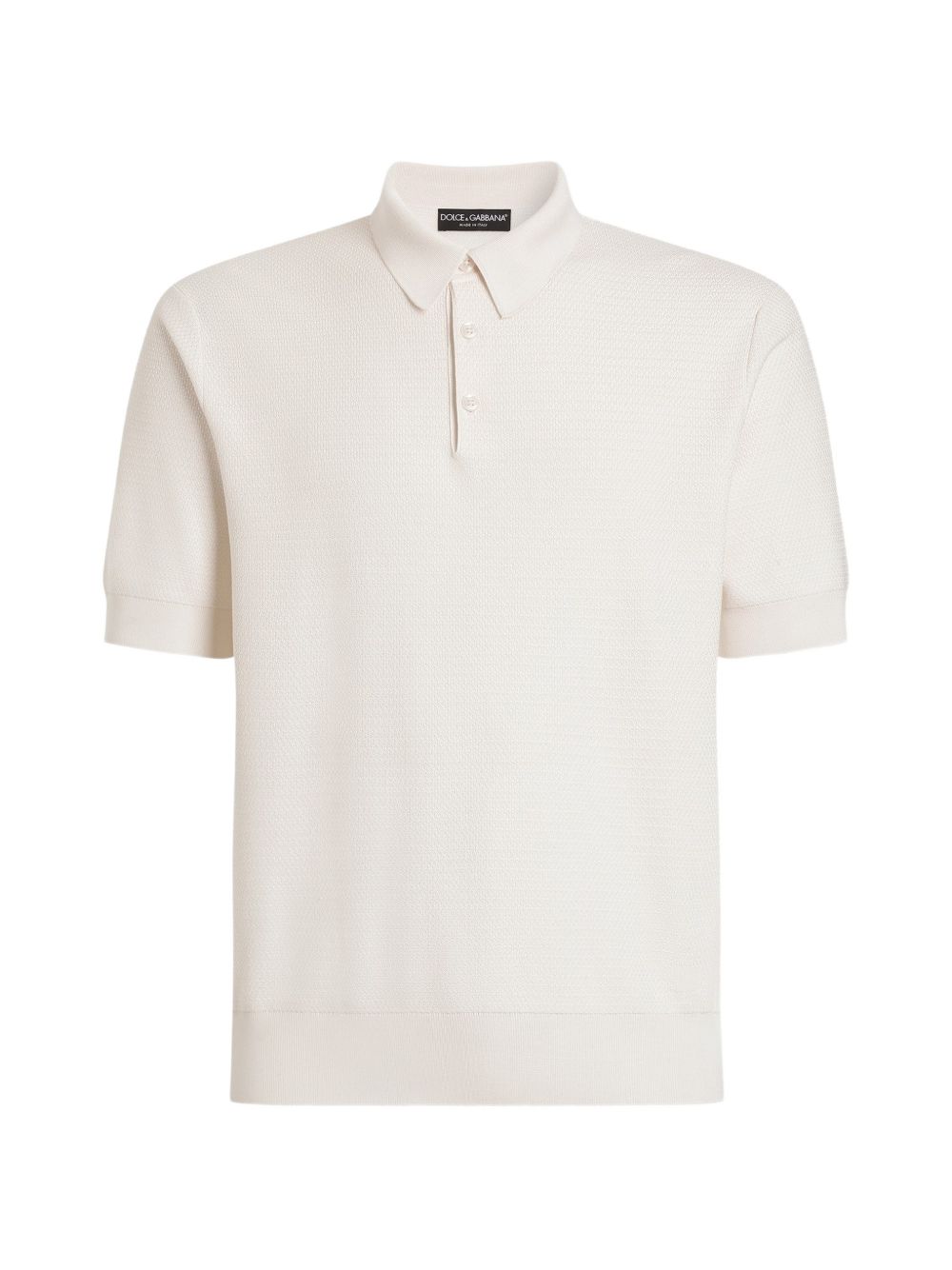 Dolce & Gabbana silk knit polo shirt
