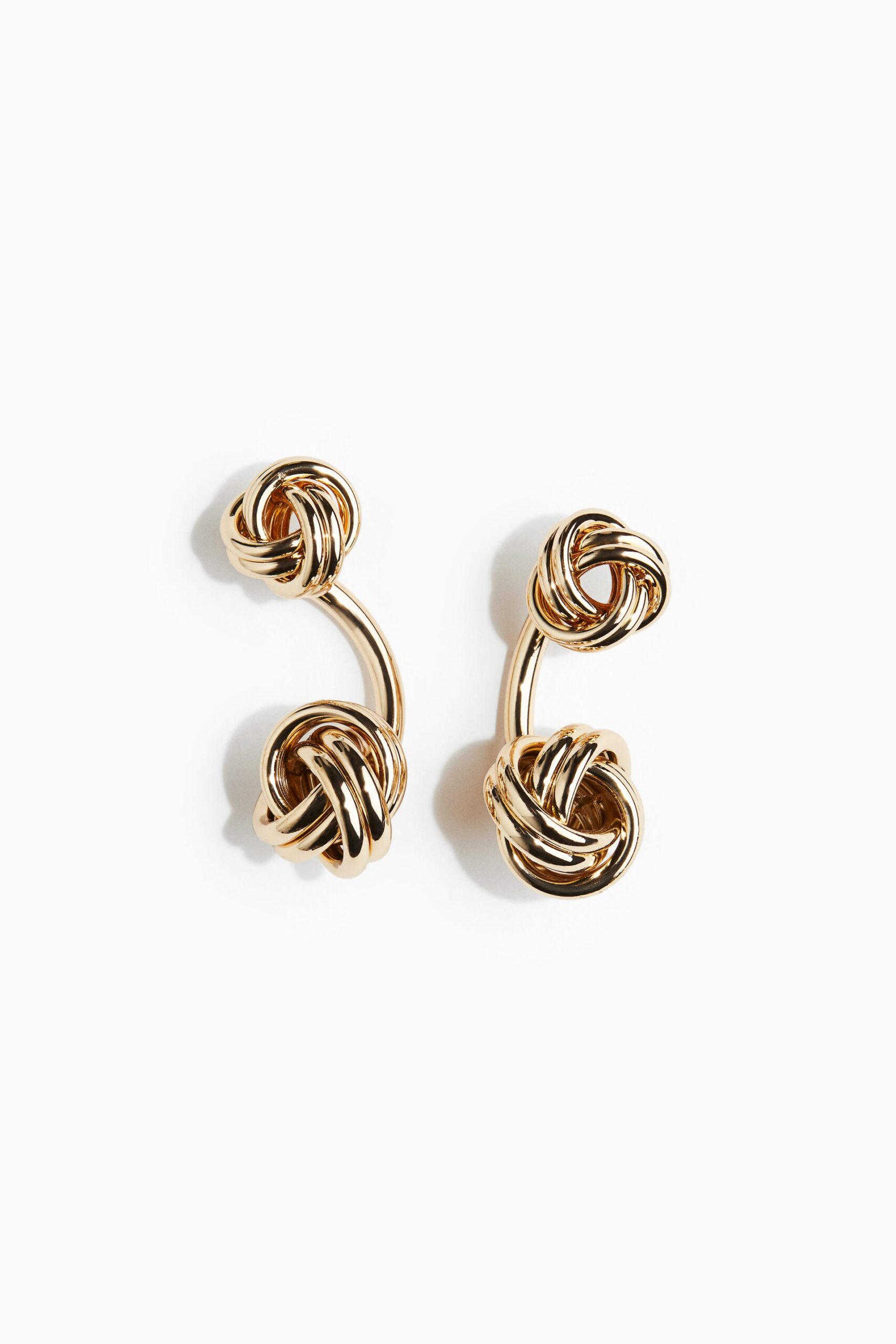 Knot-detail front and back earrings H&M AED 45