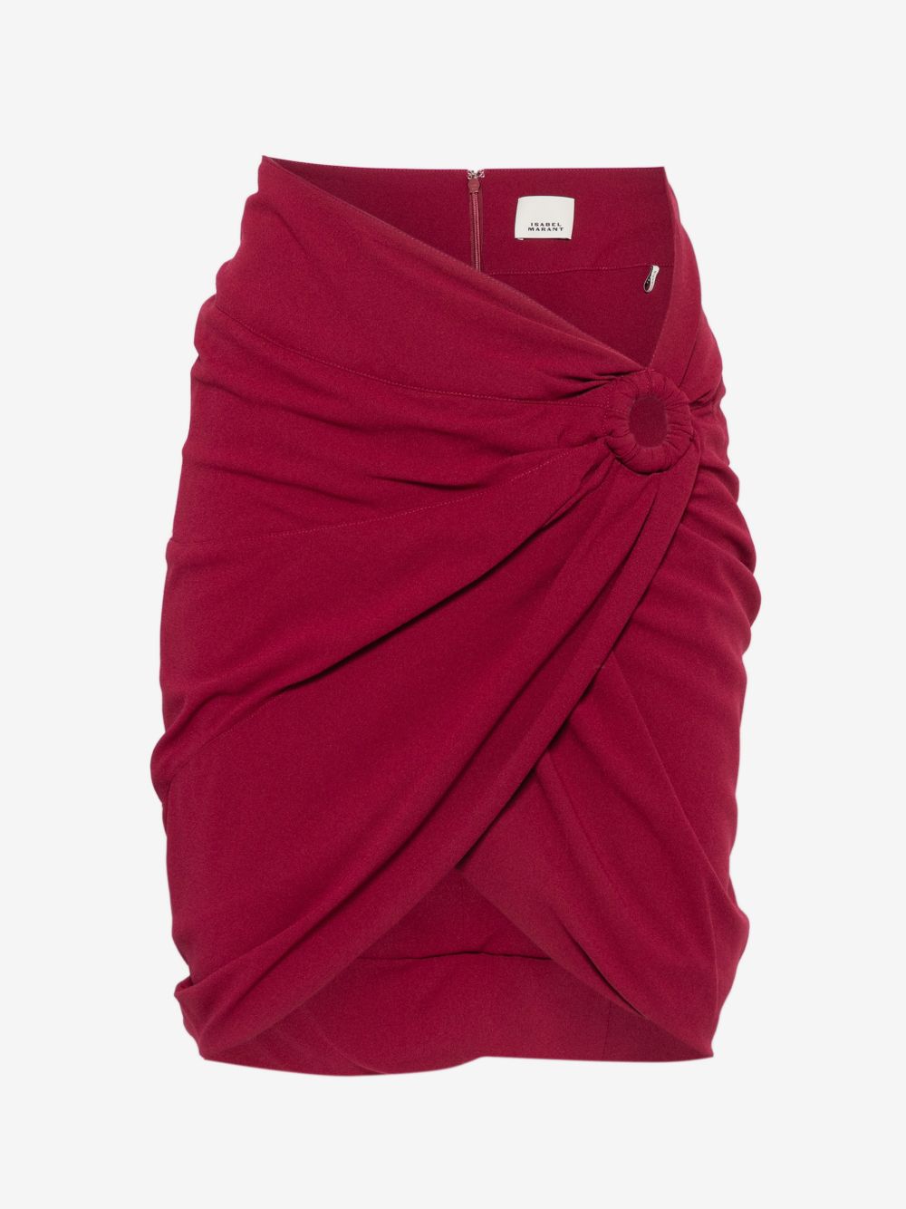 Isabel Marant Sabrina red draped mini skirt designer fashion