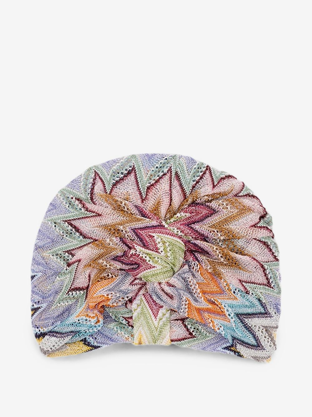 Missoni metallic zigzag knit headpiece for Dubai fashion