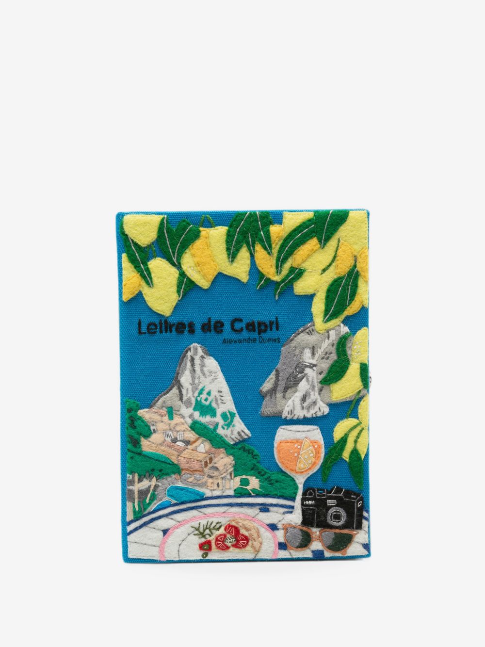 Olympia Le-Tan Lettres de Capri embroidered clutch for Dubai summer dressing