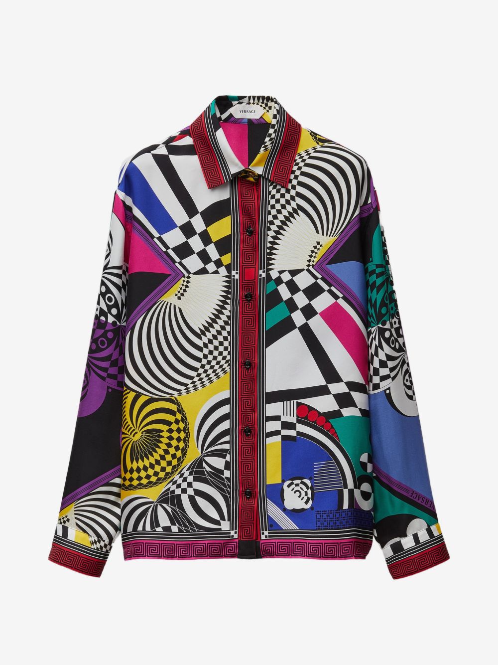 Versace printed silk twill shirt multicolour luxury fashion
