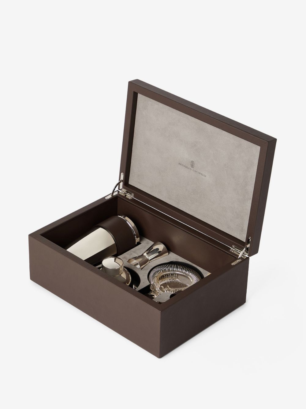 Brunello Cucinelli cocktail set in presentation case