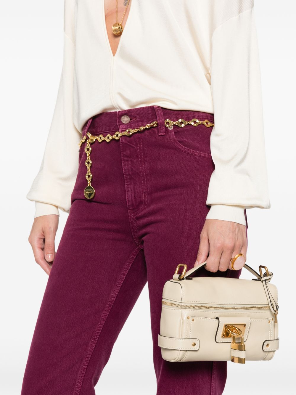 Chloé Paddington Tote Bag styling detail with gold-tone hardware