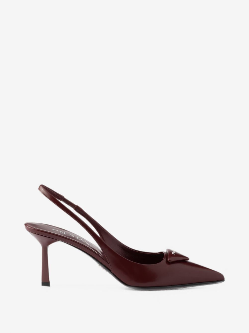 Prada burgundy slingback pumps in the TBM September luxury fashion edit
