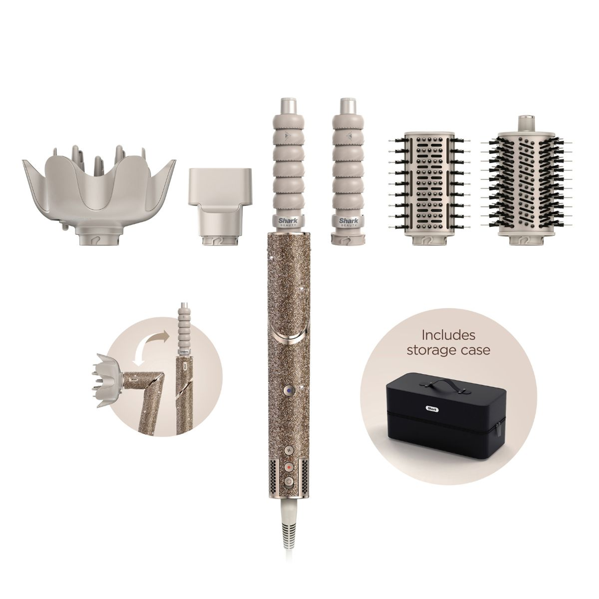 Shark Beauty Sparkle Limited Edition Gold Diamond 5-in-1 Hair Styler and Dryer at Ulta Beauty UAE