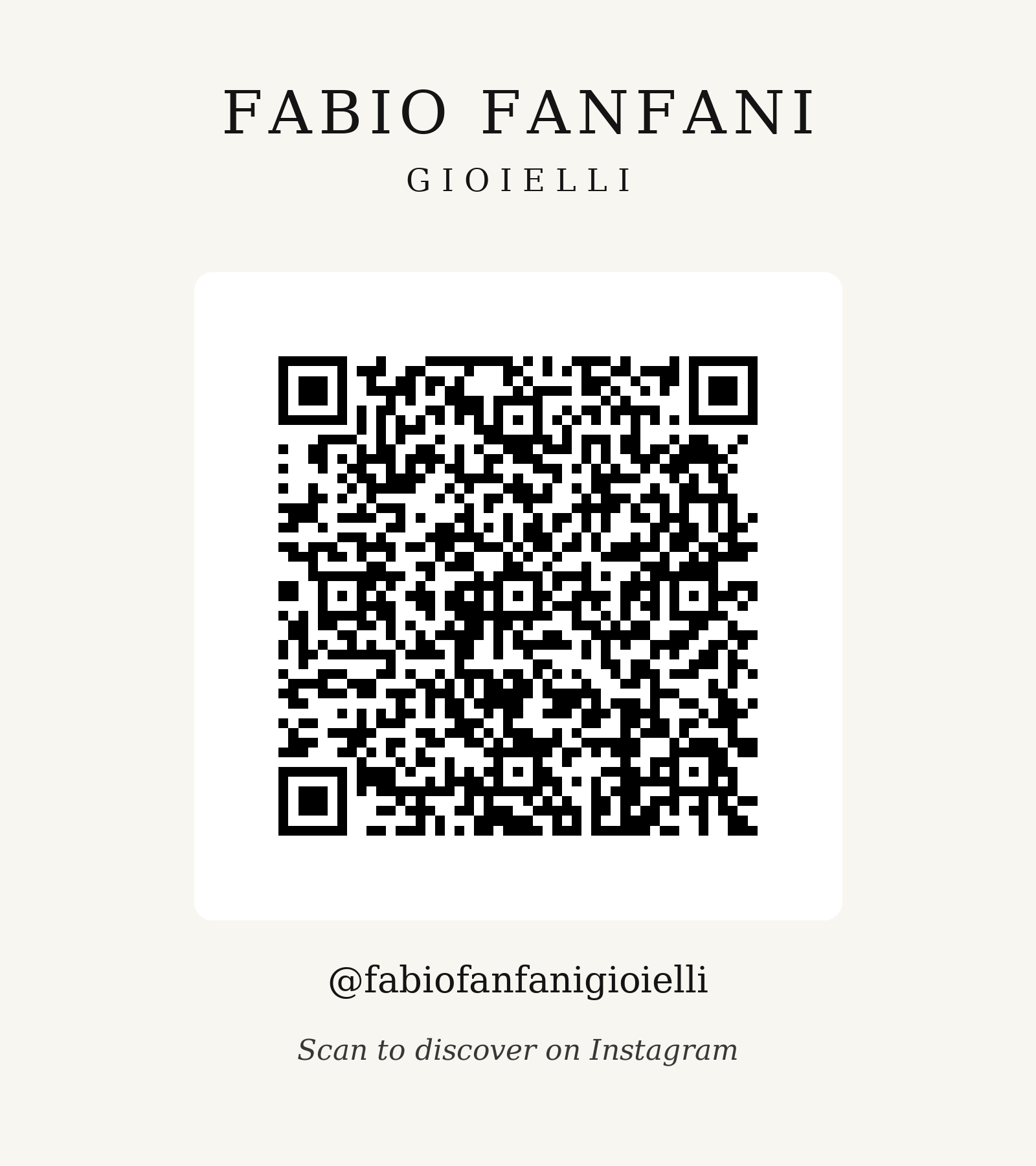 Fabio Fanfani Gioielli Instagram QR code