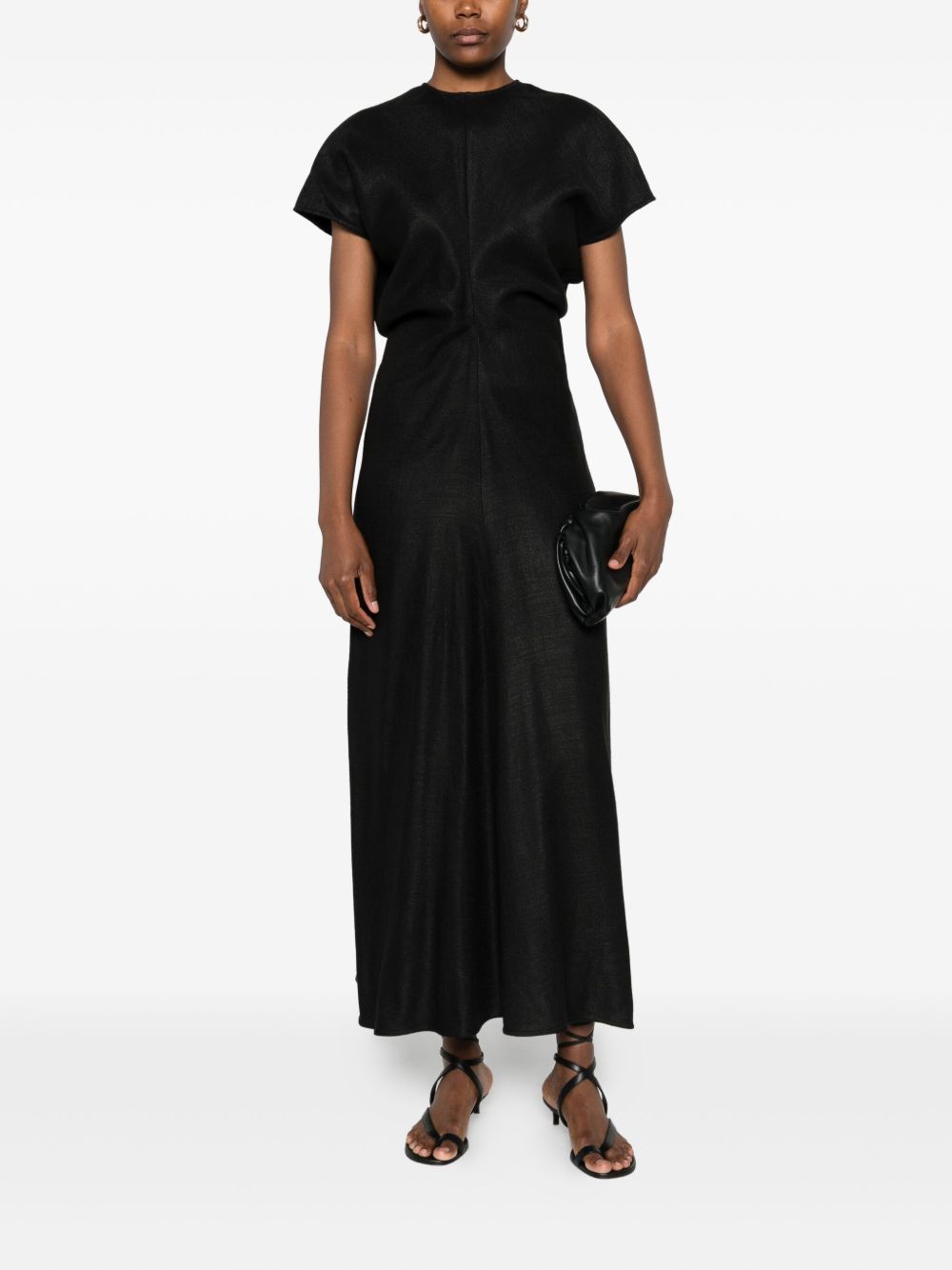 TOTEME black slouch-waist maxi dress at FARFETCH
