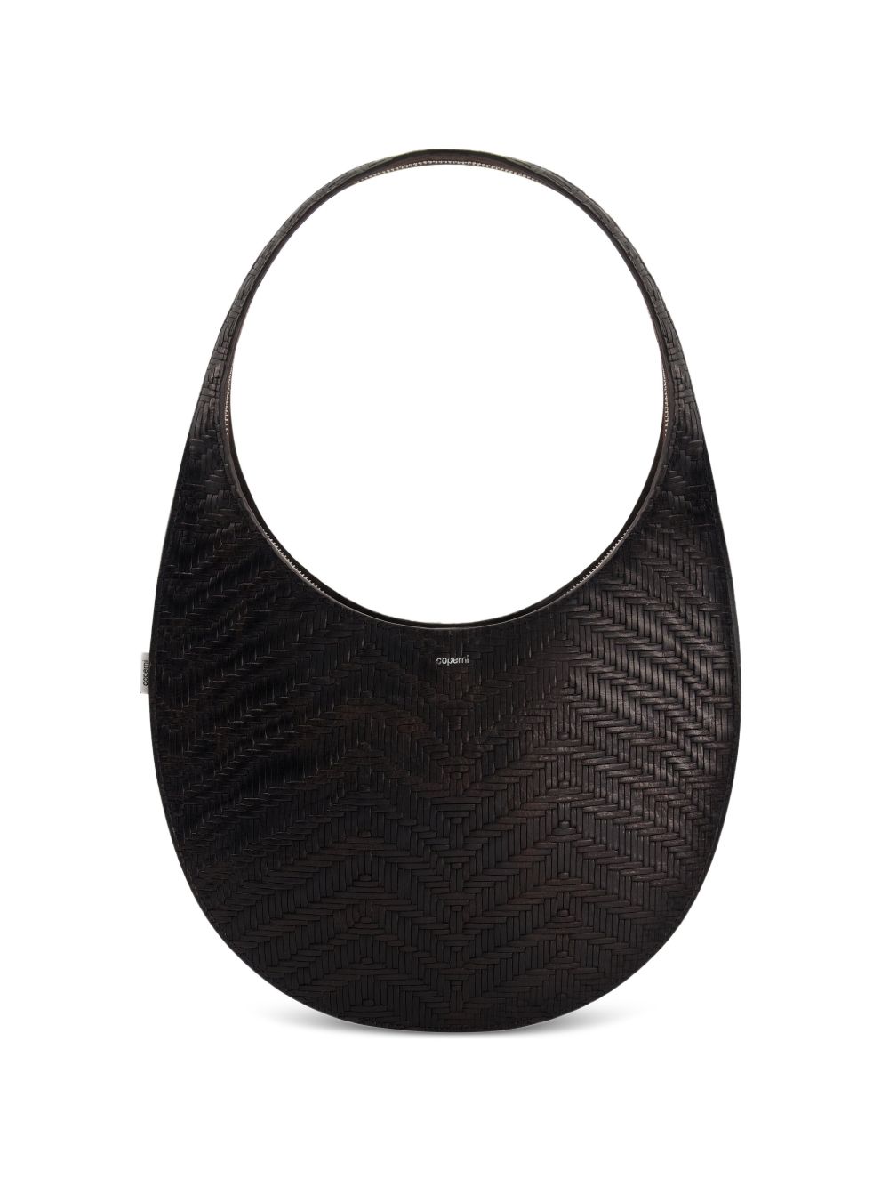 Coperni medium soft Swipe bag black leather rounded sculptural silhouette