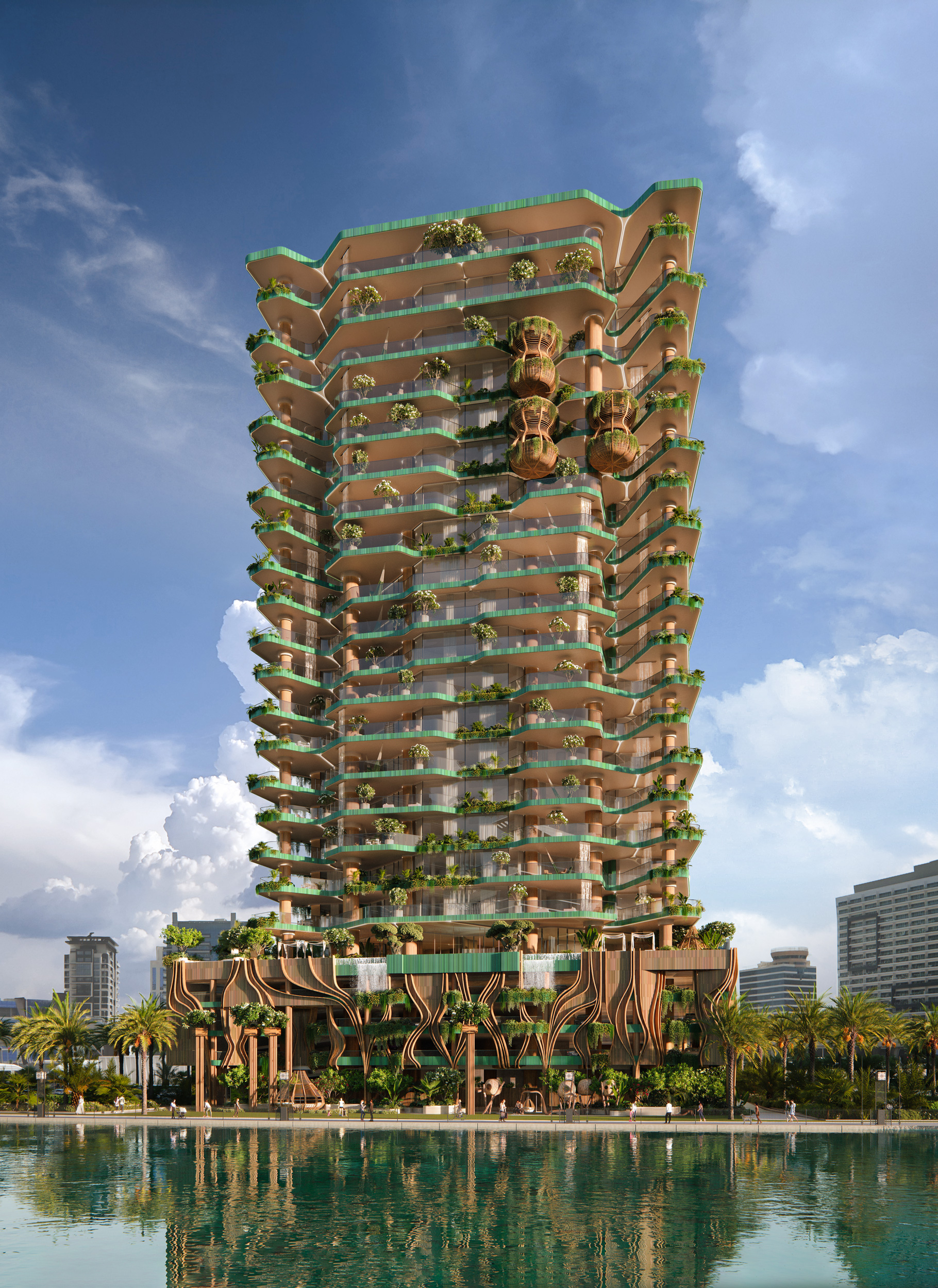 EYWA Tree of Life — distinctive residential architectural exterior rendering