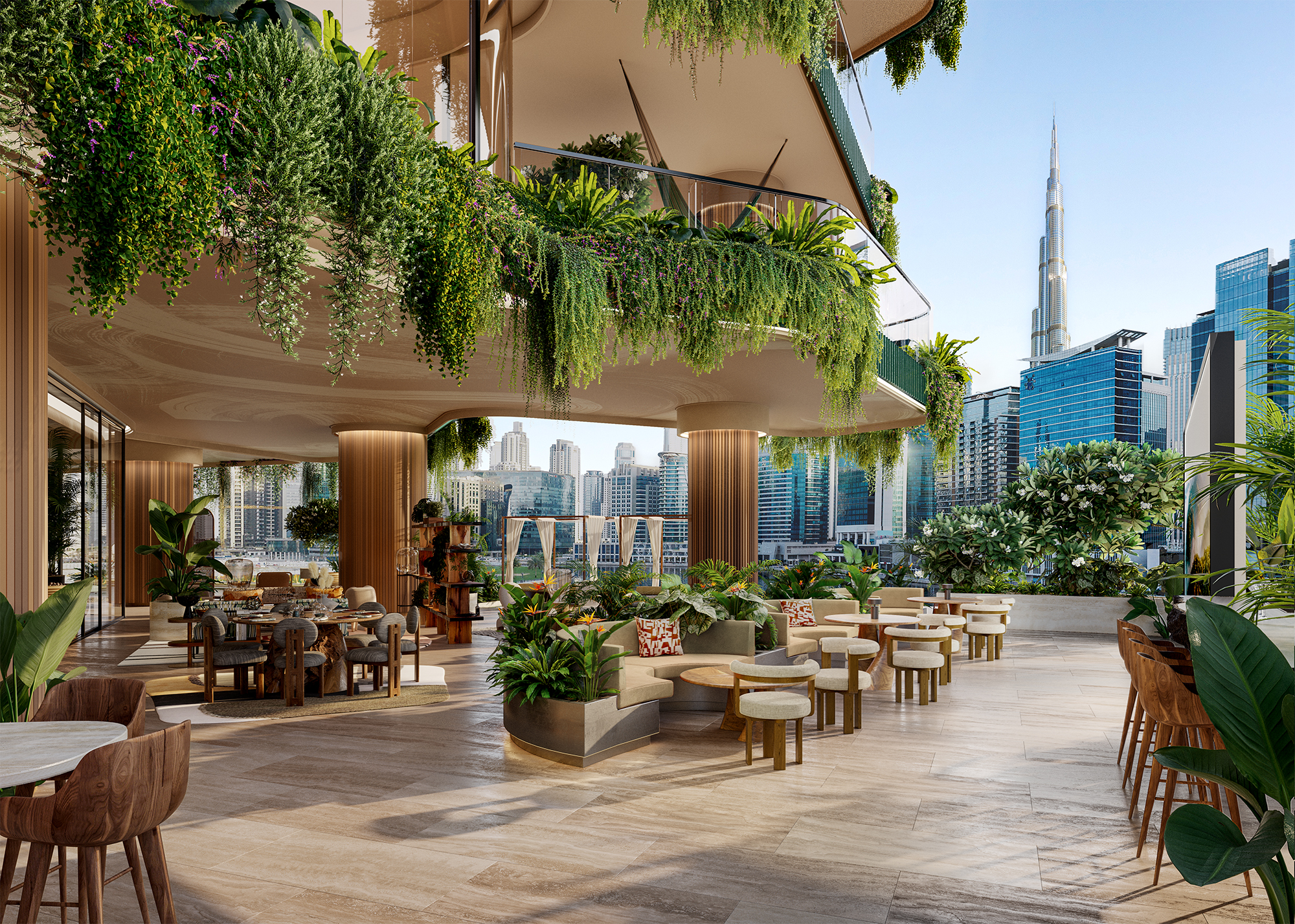 EYWA Tree of Life — landscaped clubhouse architectural rendering