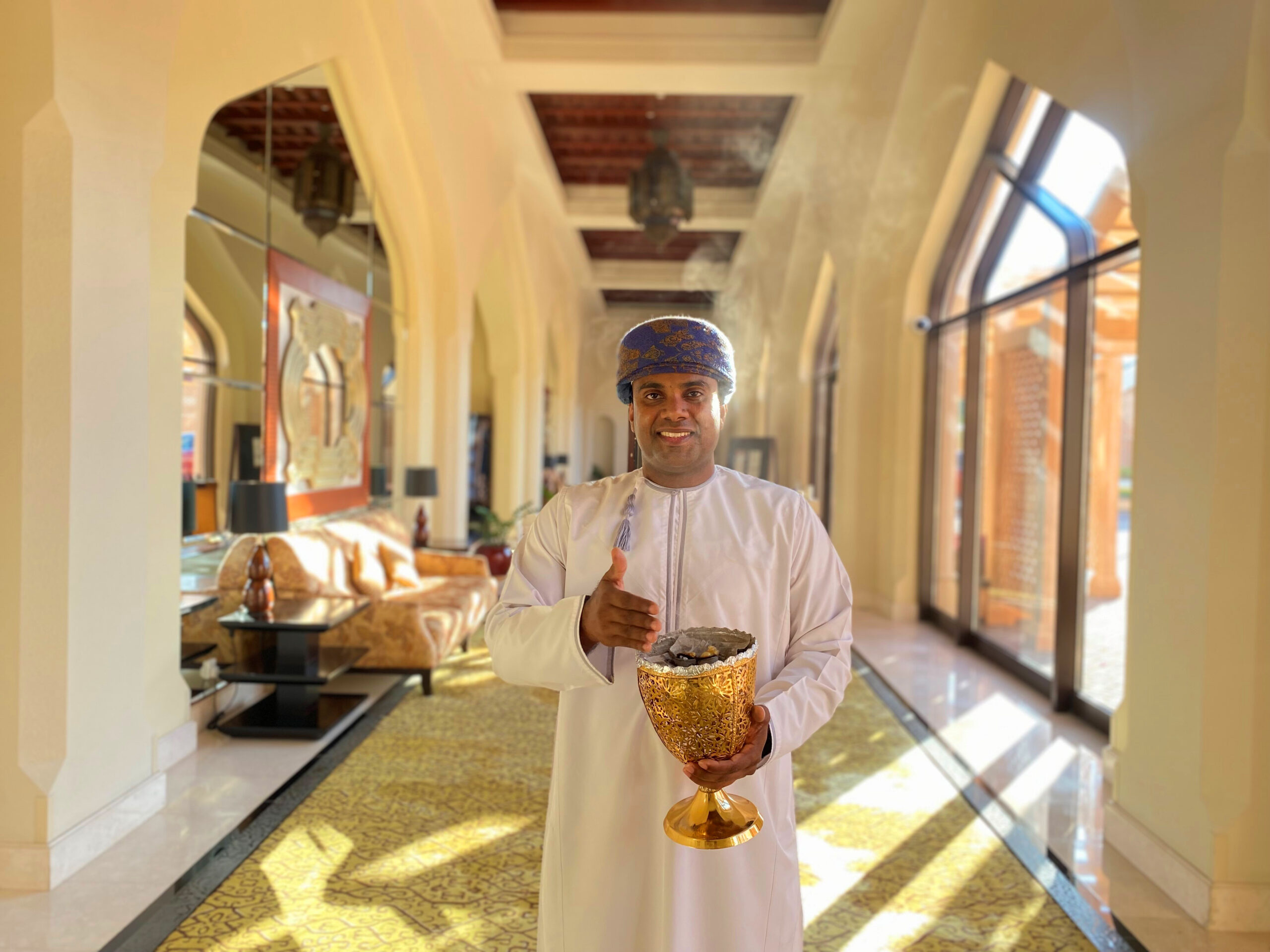 Frankincense experience with Khalid Al Amri at Hilton Muscat Barr Al Jissah