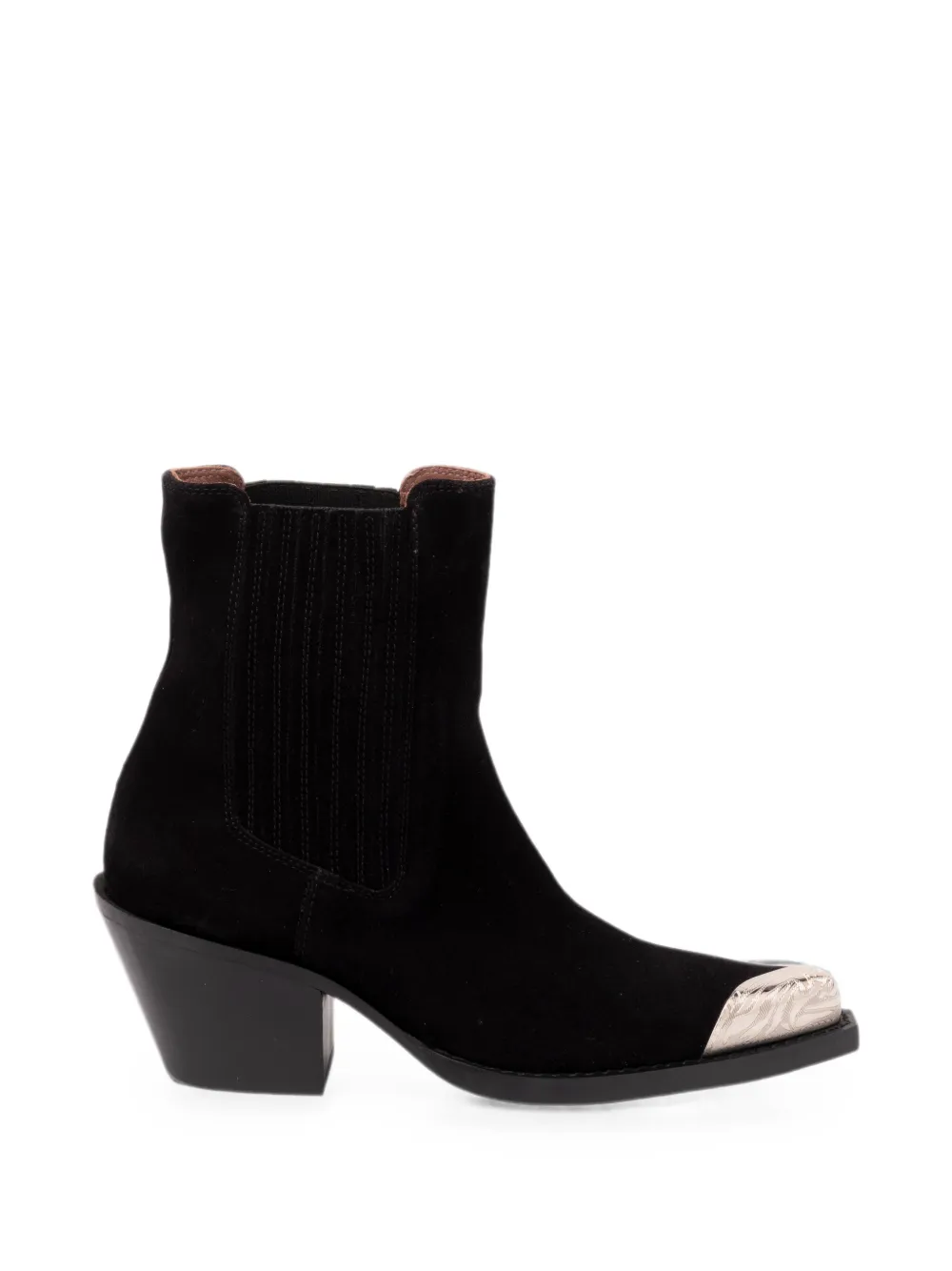Paris Texas Dallas black suede cowboy boots with metal-tipped toes