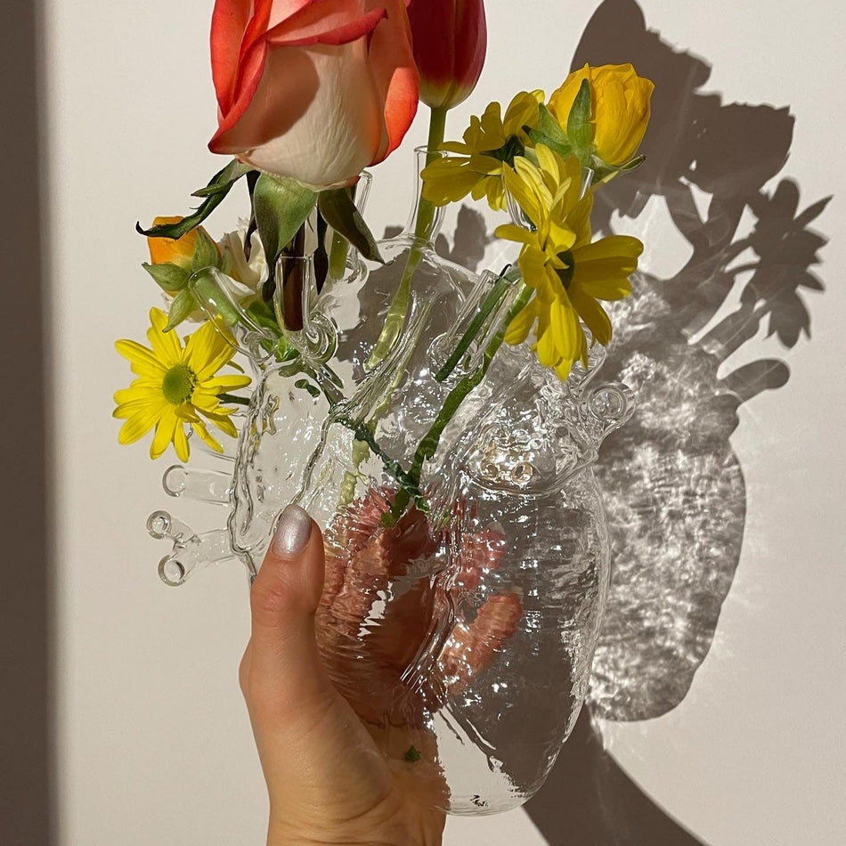SELETTI Love in Bloom Glass Vase — product and styling photograph 3