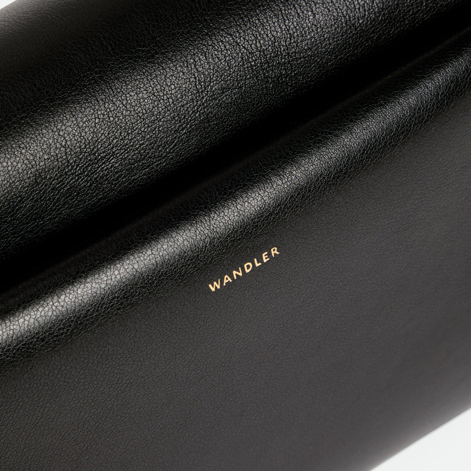 WANDLER Veneto Black Leather Bag — product and styling photograph 8