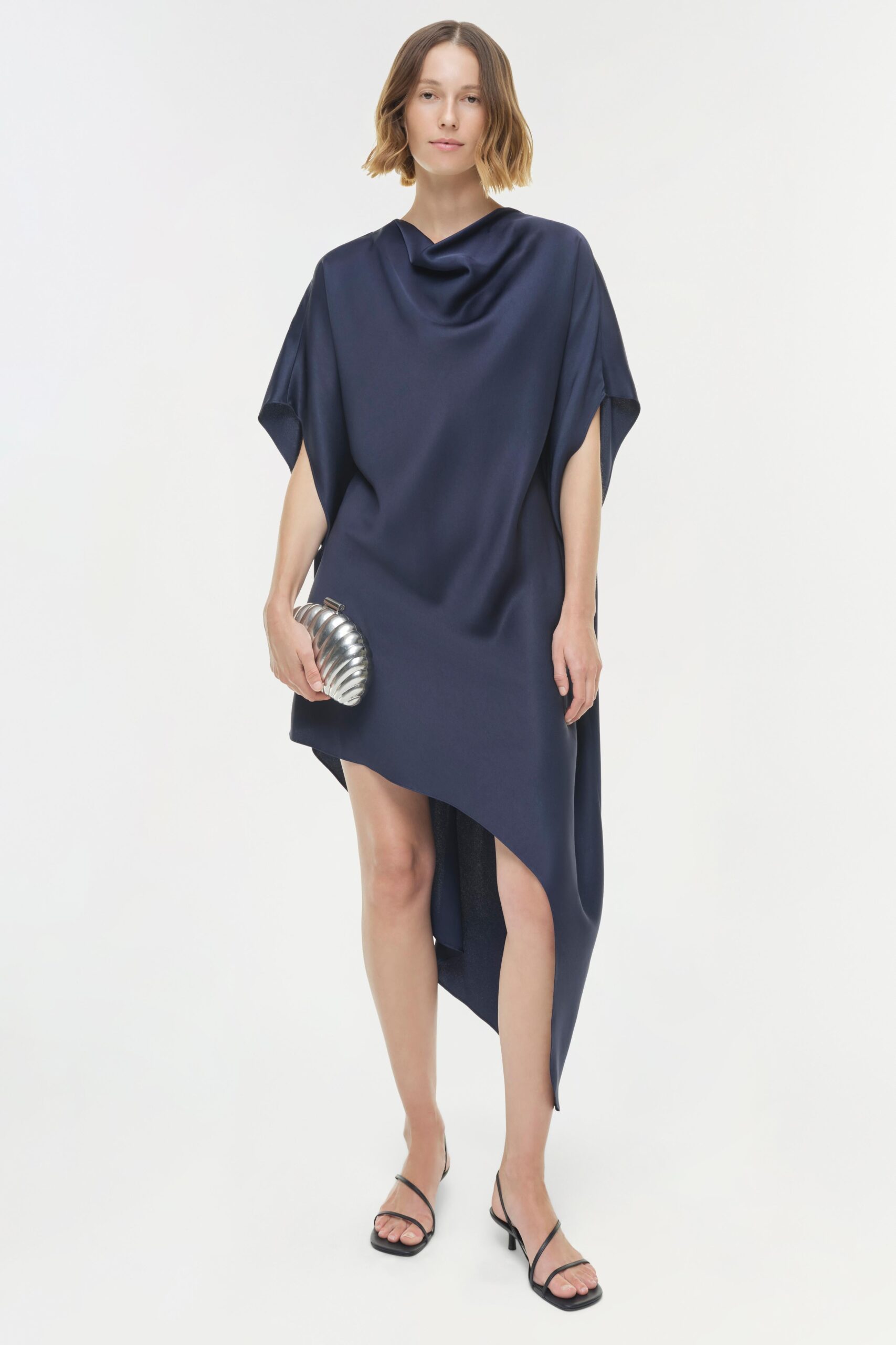 SIMKHAI Sadia Asymmetric Mini Dress — product and styling photograph 2